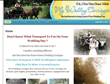 Tablet Screenshot of myweddingcarriages.com